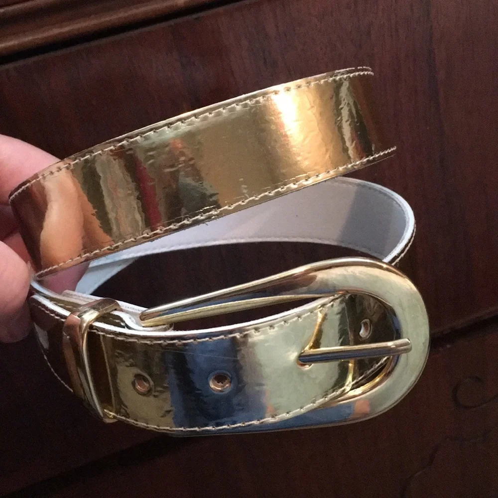 Metallic Gold Vintage Glam Belt Size M